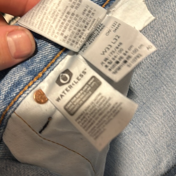 Levis mens 33X32 501 button fly jeans - Picture 3 of 6